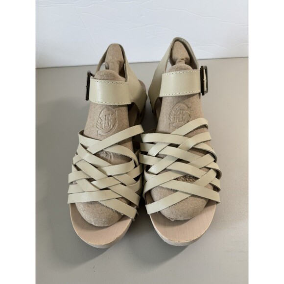 Kelsi Dagger Brooklyn Womens Leather Woven Clog Sandals Brown Size 7.5 Open Toe - Picture 2 of 12